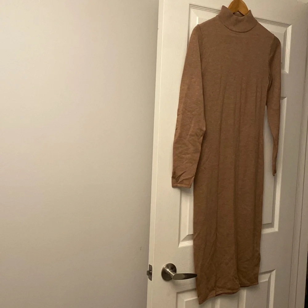 Camel Knit Dress - Picture 3 of 3